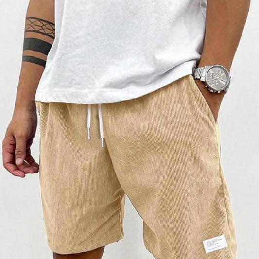 Fashion Personality Solid Color Flip Men's Shorts by GJG Denim