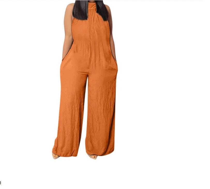 Wide-leg Sleeveless Jumpsuit by GJG Denim