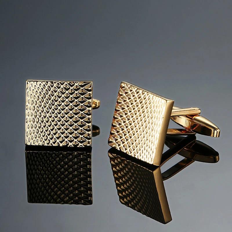 Copper Black Golden And Silver Laser Metal Cufflinks For Men by GJG Denim