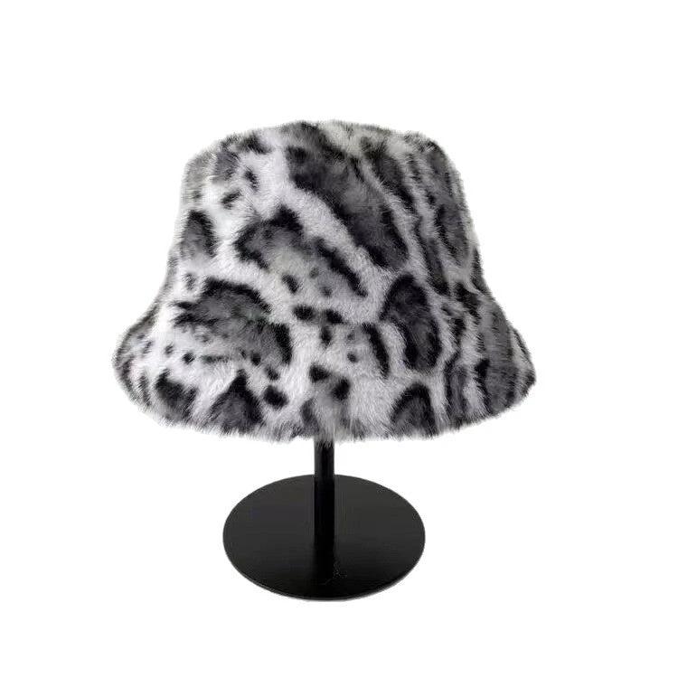 Versatile Faux Mink Fur Warm Cold-proof Windproof Face-flattering Fluffy Bucket Hat by GJG Denim