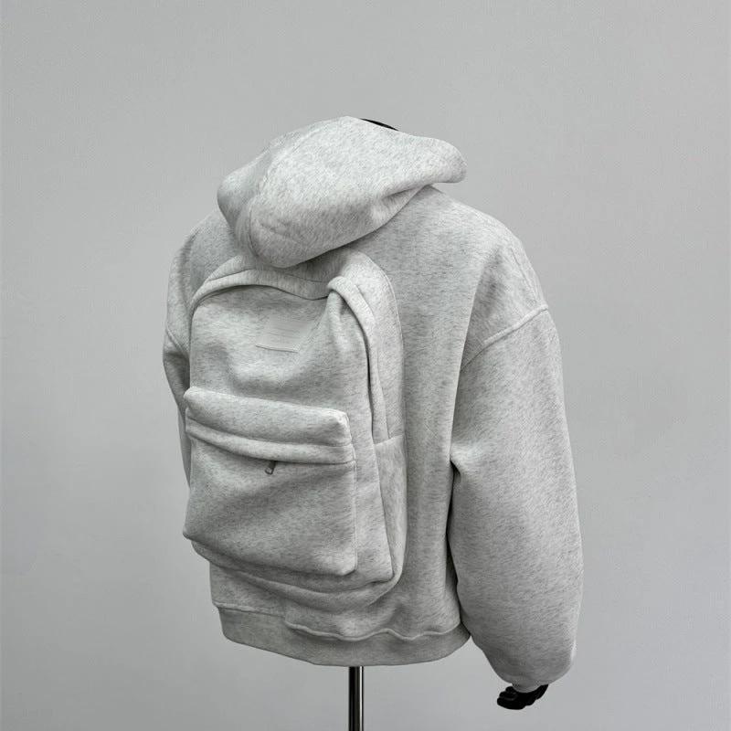 Men's Backpack Zip Up Hoodie by GJG Denim