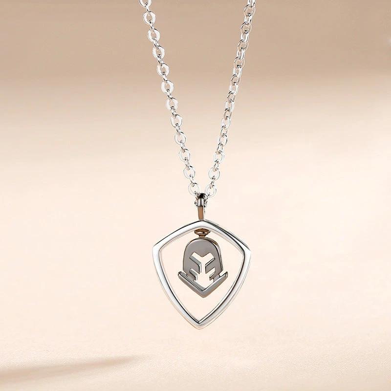 Simple Hollow Shield Pendant Necklace For Men by GJG Denim