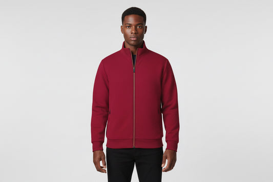 Men's Casual Jacquard Cardigan by GJG Denim