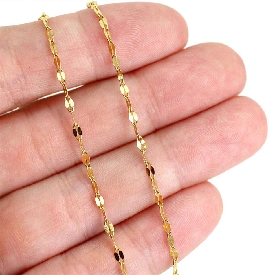 Simple Gold Plated Stainless Steel Anklets Lip Chain Anklet by GJG Denim