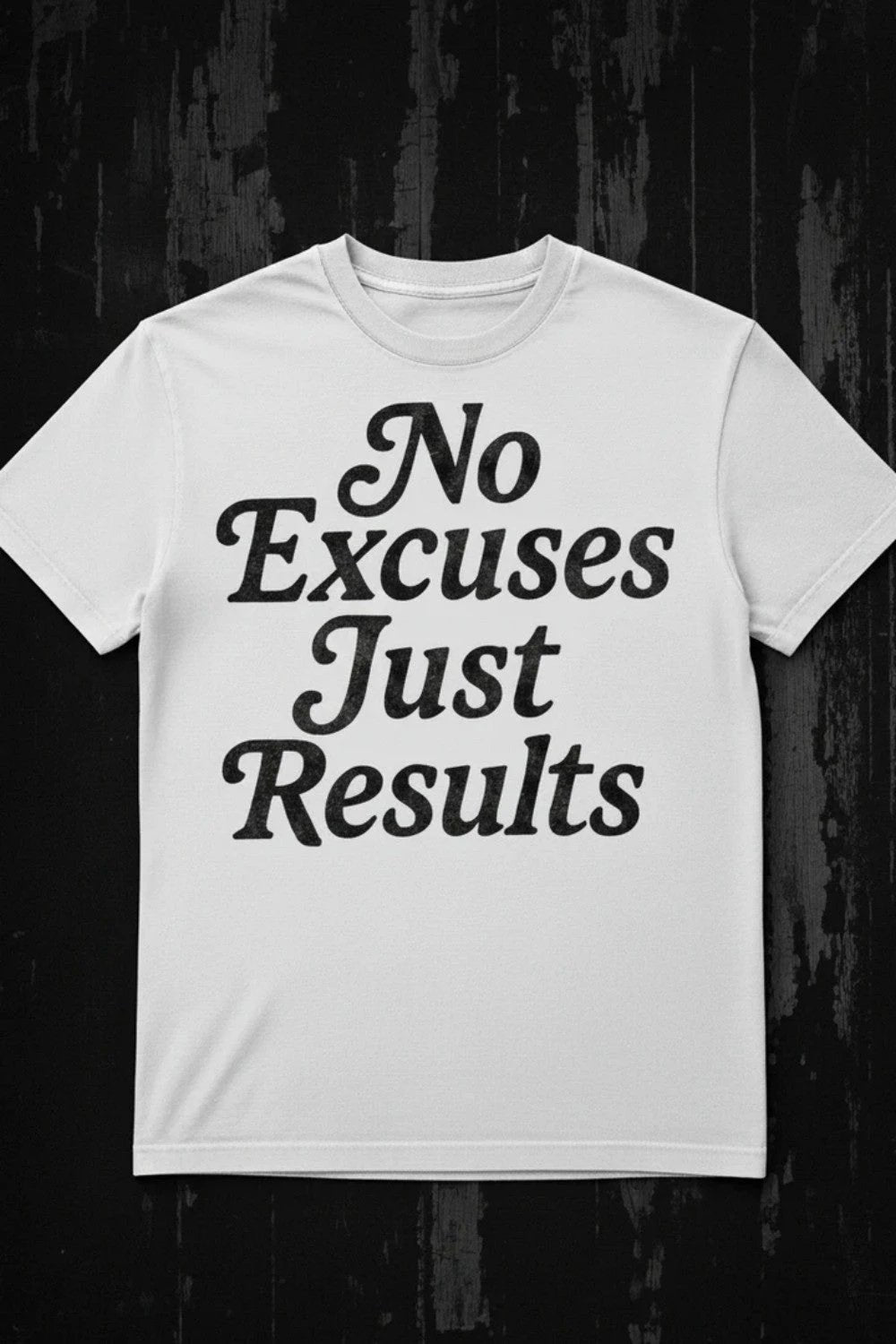 Men's T-Shirt "No Excuses Just Results" by GJG Denim