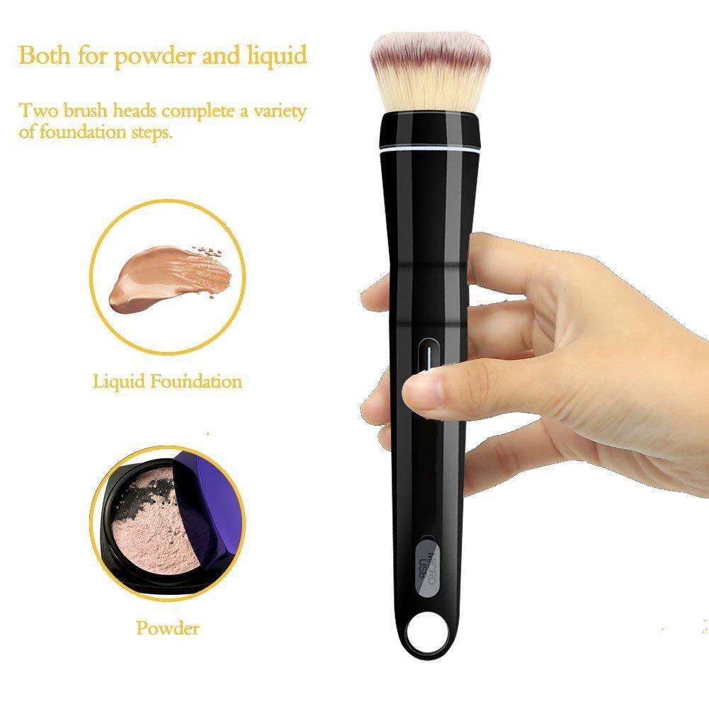 Popular Makeup Tools Portable Travel Cosmetic Electric Handle Makeup Brushes Blush Powder Foundation Single Makeup Brush by GJG Denim