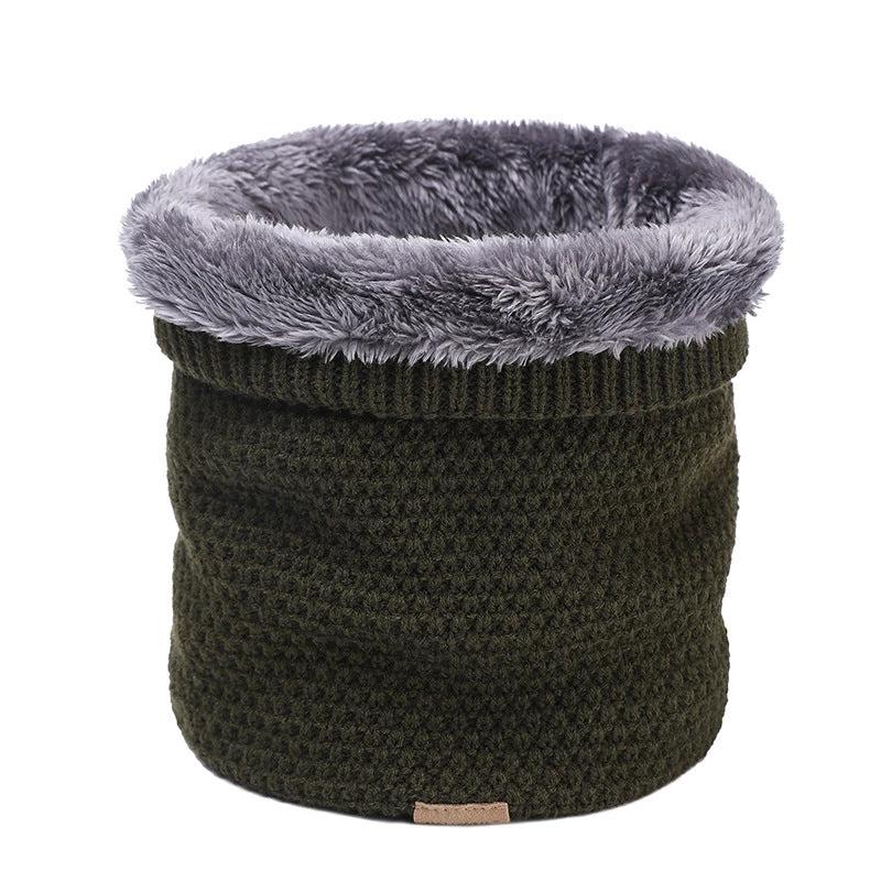 Men's Knitted Velvet Padded Neck Protection Scarf by GJG Denim