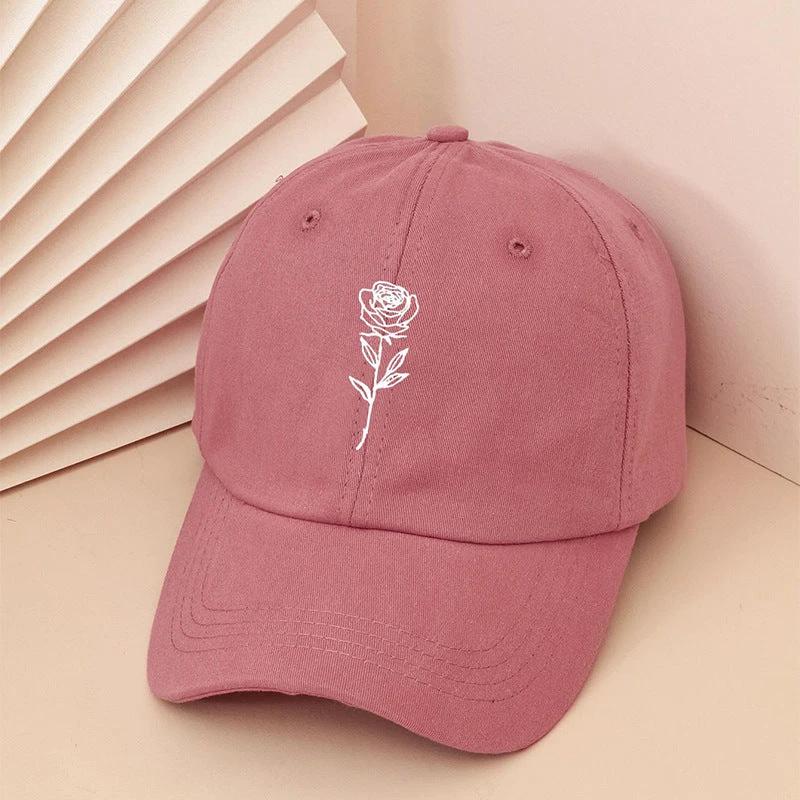 Men's Casual Simple Rose Washed Baseball Cap by GJG Denim