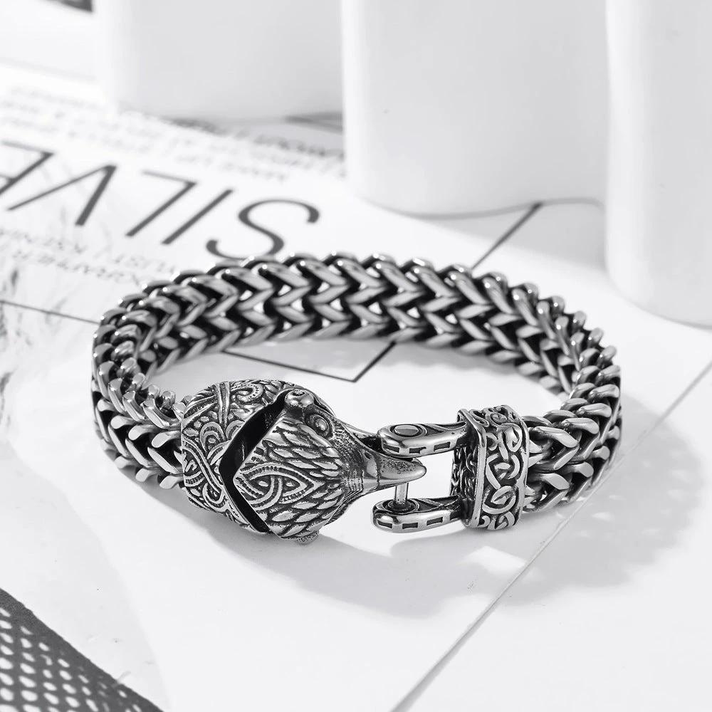 Men's Vintage Viking Titanium Bracelet by GJG Denim