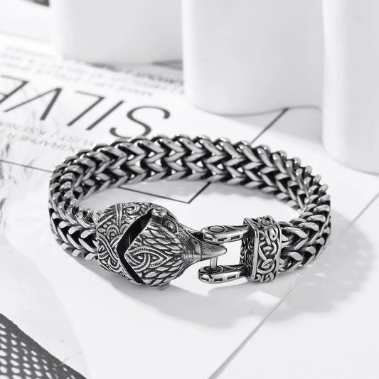 Men's Vintage Viking Titanium Bracelet by GJG Denim