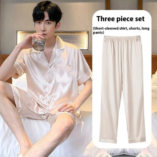 Men's Three-piece Pajamas Set by GJG Denim