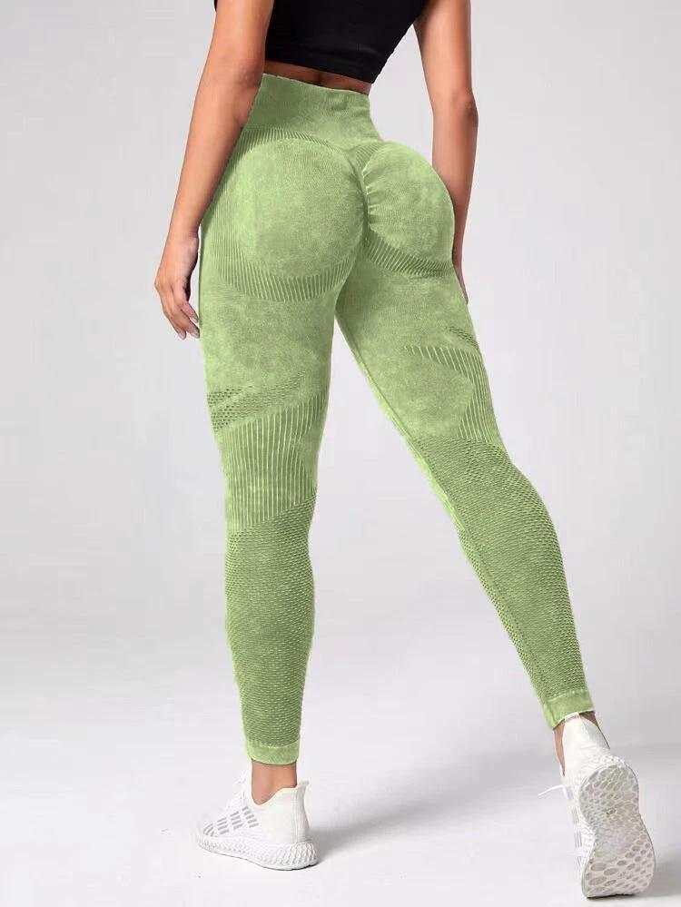 Hollow Design Seamless Leggings High Waist Hip Lifting Running Sports Fitness Yoga Pants Fashion Womens Clothing by GJG Denim