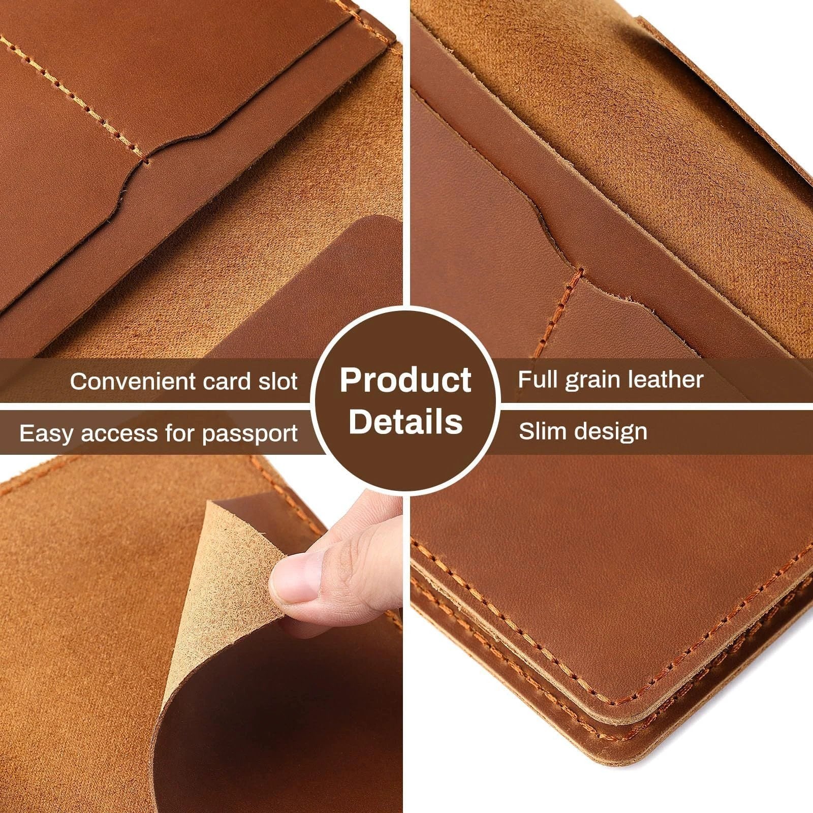 Men's Vintage First Layer Cowhide Handmade Wallet by GJG Denim
