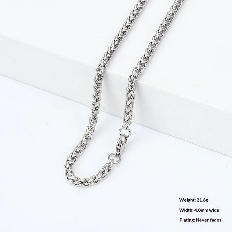 Titanium Steel Dragonbone Chain For Men by GJG Denim