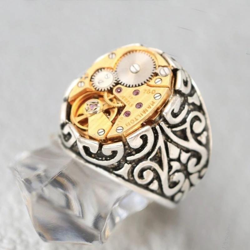Men's Precision-machined Disc Design Metal Ring by GJG Denim