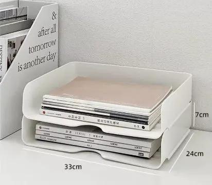 Desktop Storage Box Transparent Acrylic Desk Storage Rack by GJG Denim