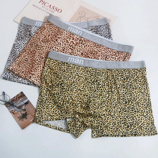 Men's Loose Leopard Print Comfortable Underwear by GJG Denim