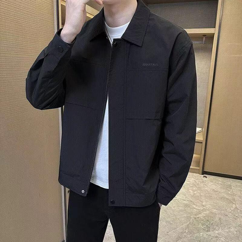 Men's Lapel All-match Work Fashionable Jacket by GJG Denim