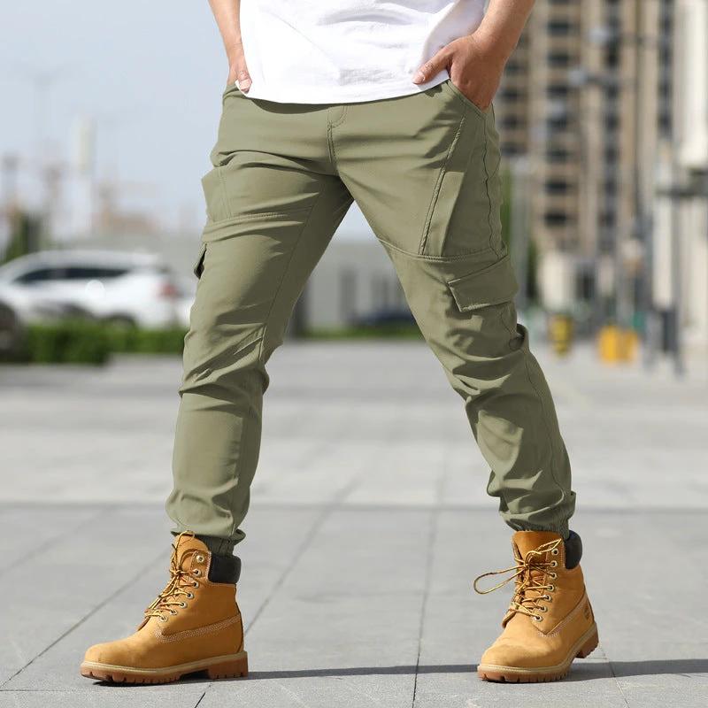Men's Multi-pocket Cargo Pants by GJG Denim