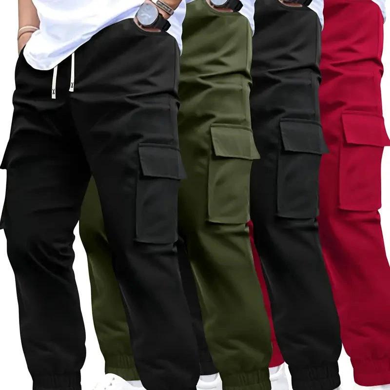 Men's Multi-pocket Tappered Leisure Pants by GJG Denim