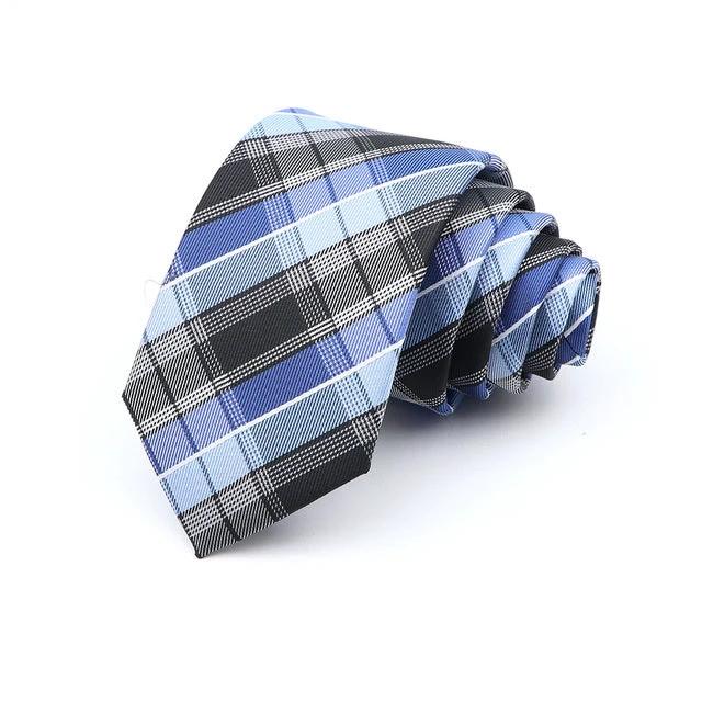 Men's 6cm Casual Ties Skinny Tie Fashion Polyester Plaid by GJG Denim