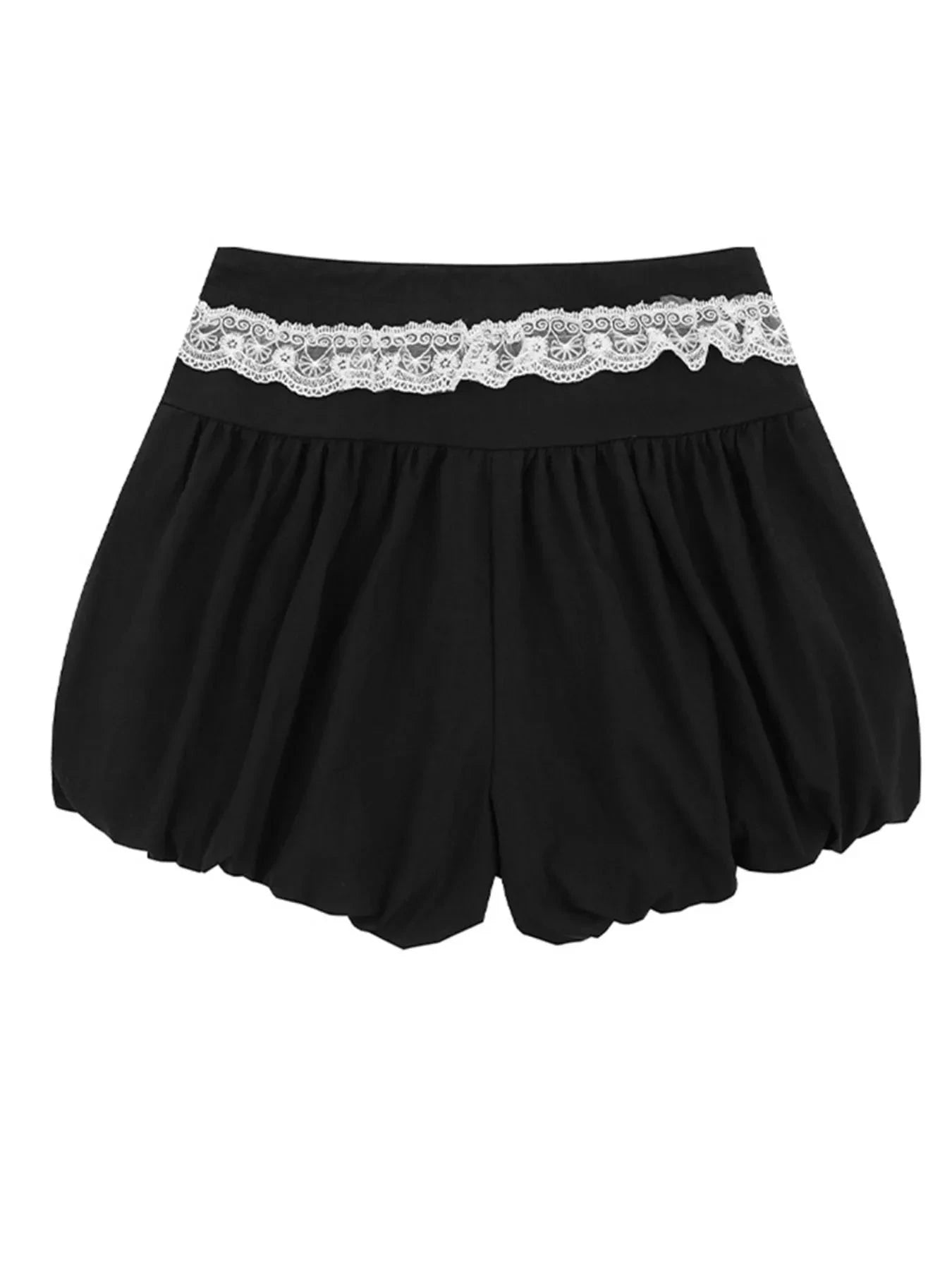 Lace Trim Shorts with Drawstring by Lady Ros