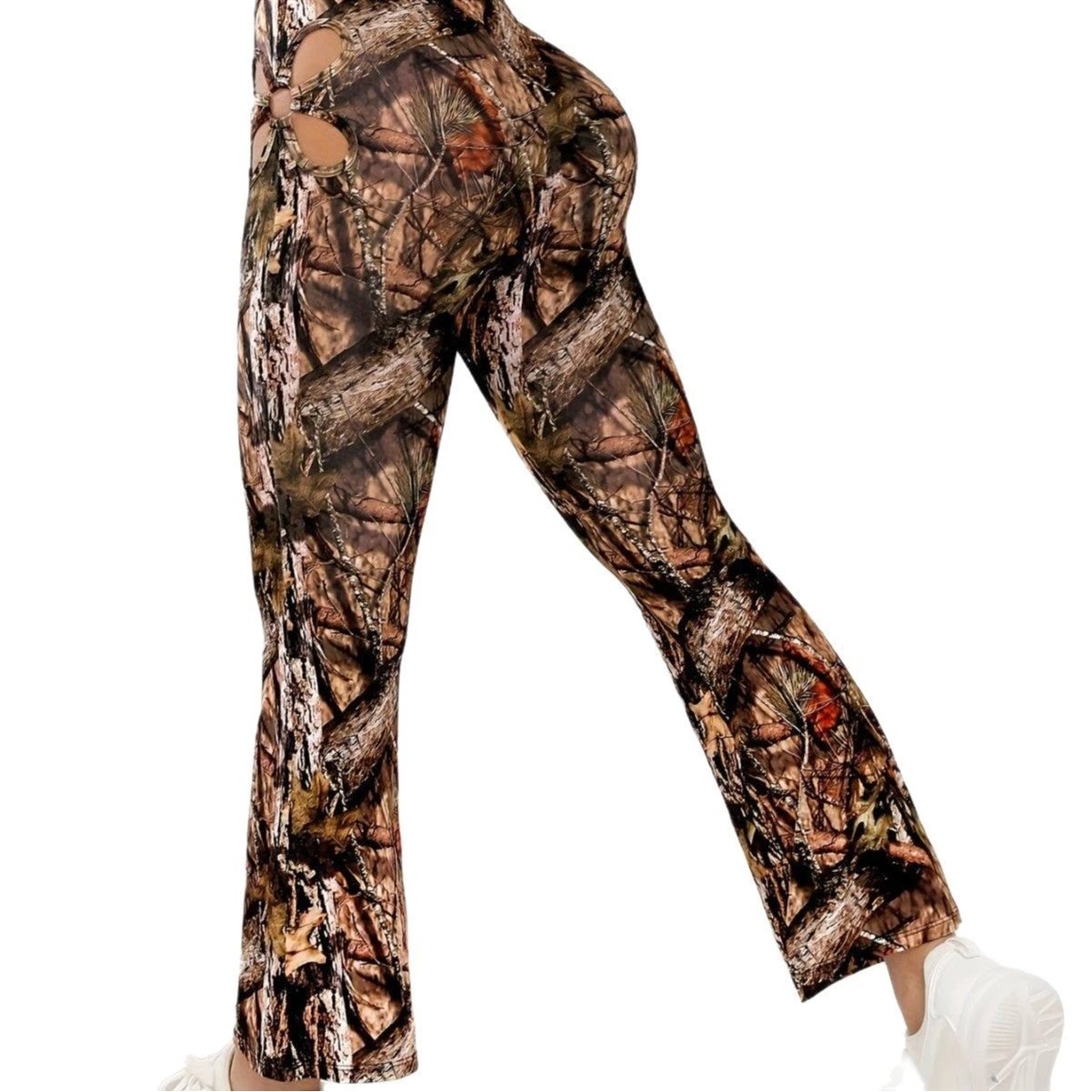 Street Snap Sexy Print High Waist Slim Fit Yoga Leisure Pants by GJG Denim