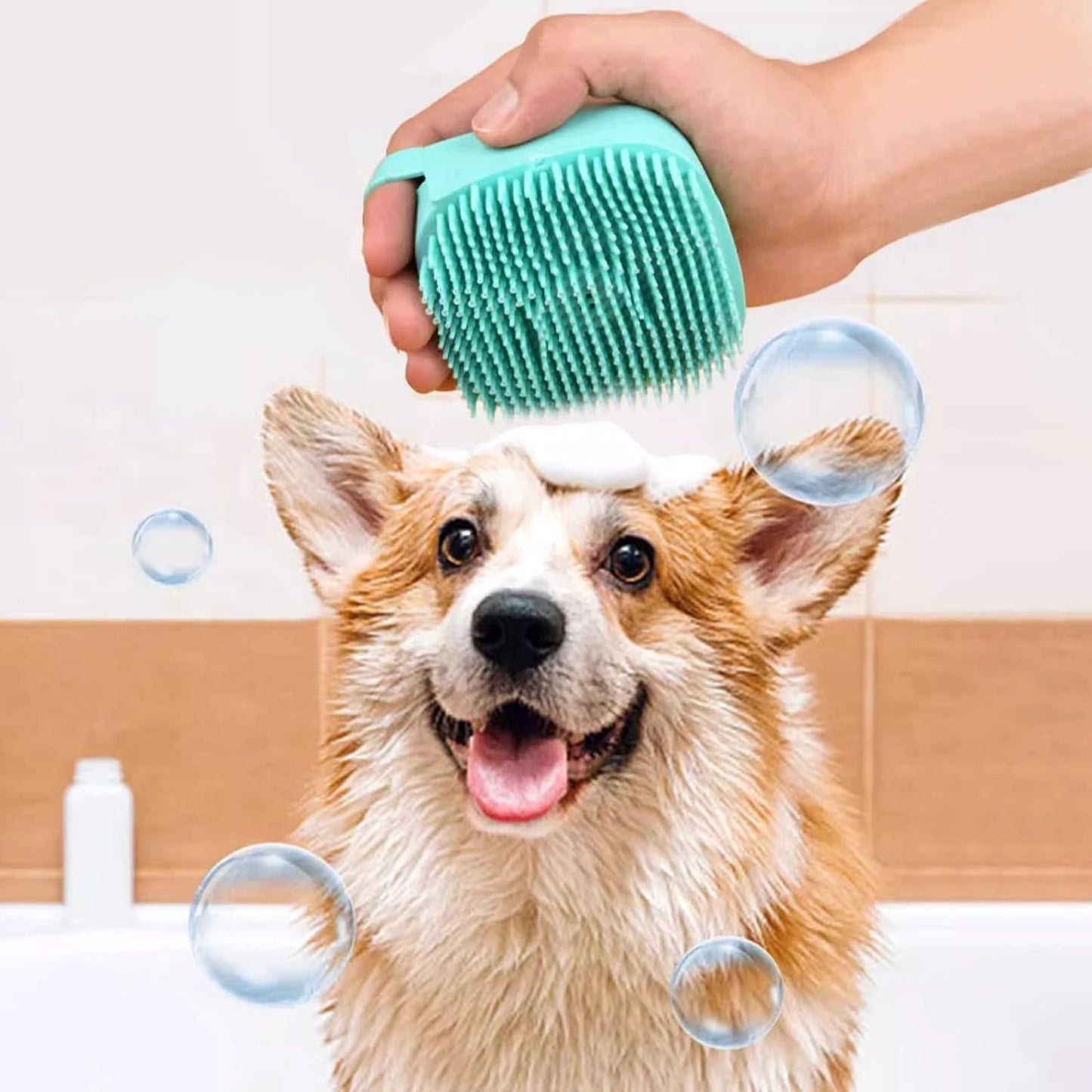 7pcs Pet Grooming Kit, Self-Cleaning Brush Shedding Kit With Nail Clipper, Flea Comb, Shampoo Bath Brush, Finger Toothbrush by GJG Denim