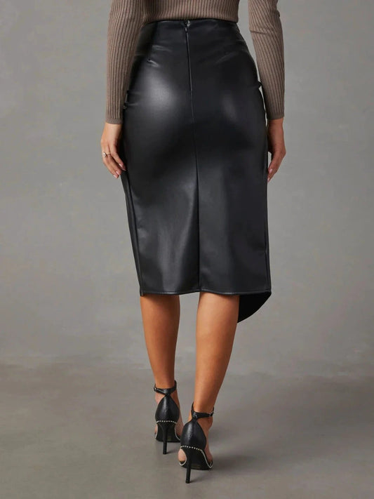 Twist Detail High Waist Skirt by Lady Ros