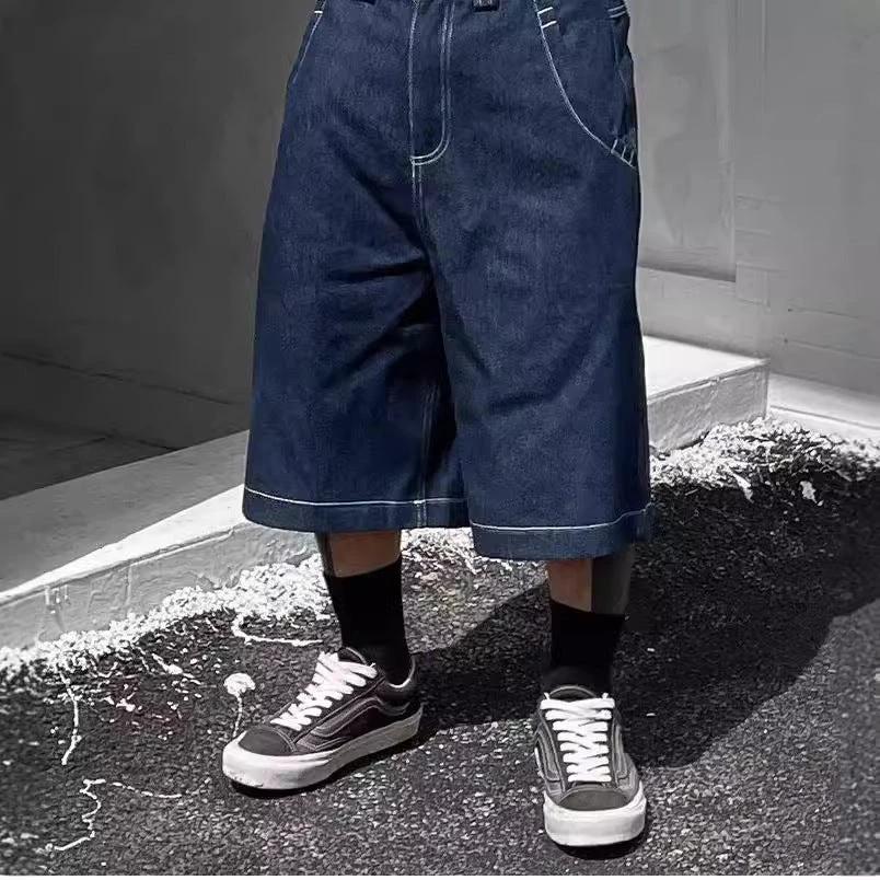 Mens Loose-Fit Denim Shorts by GJG Denim
