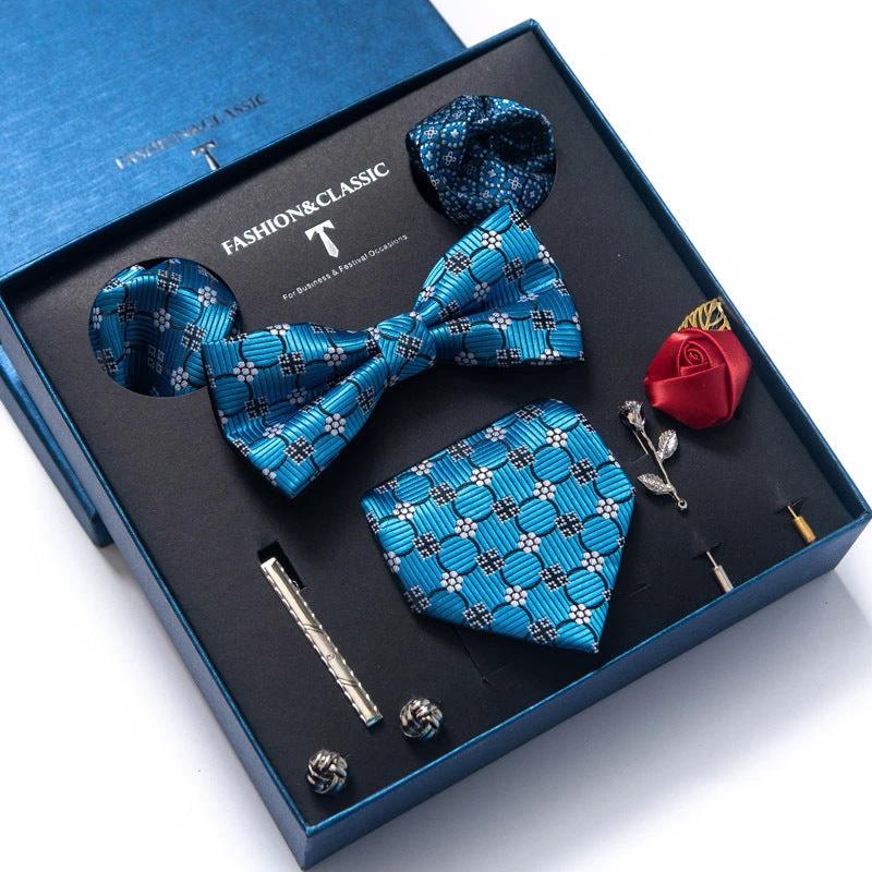 Men's 8-piece Tie Set by GJG Denim