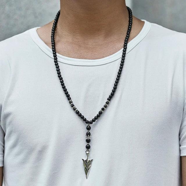 Tailxy Classic Arrow Pendant Necklace For Men Handmade by GJG Denim