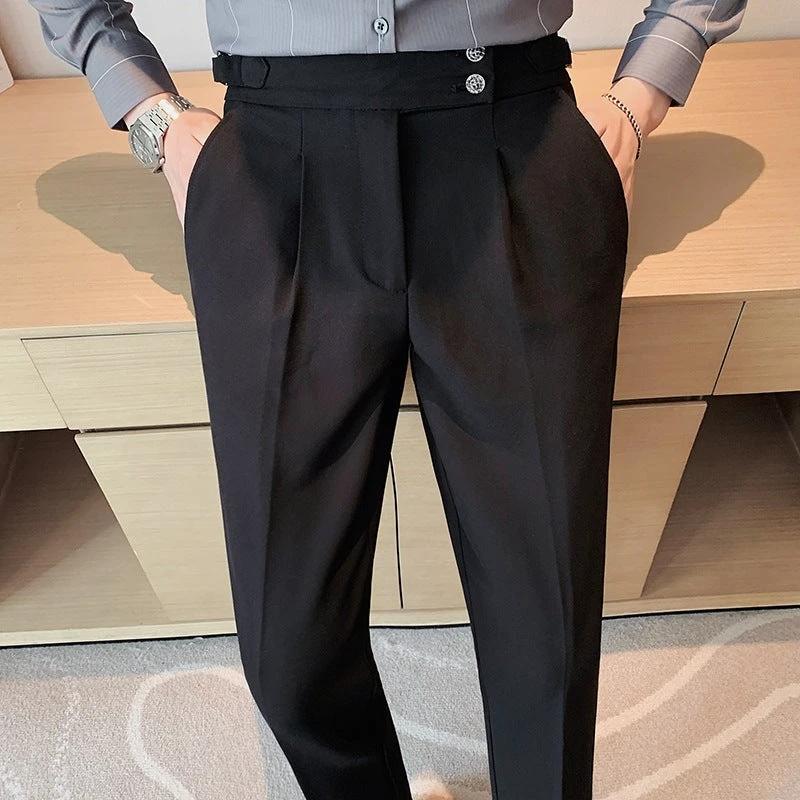 Mens British Style Business Casual Pants by GJG Denim