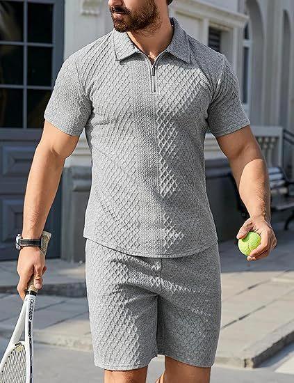 Fashion Personality Men's Shorts Casual Two-piece Suit by GJG Denim
