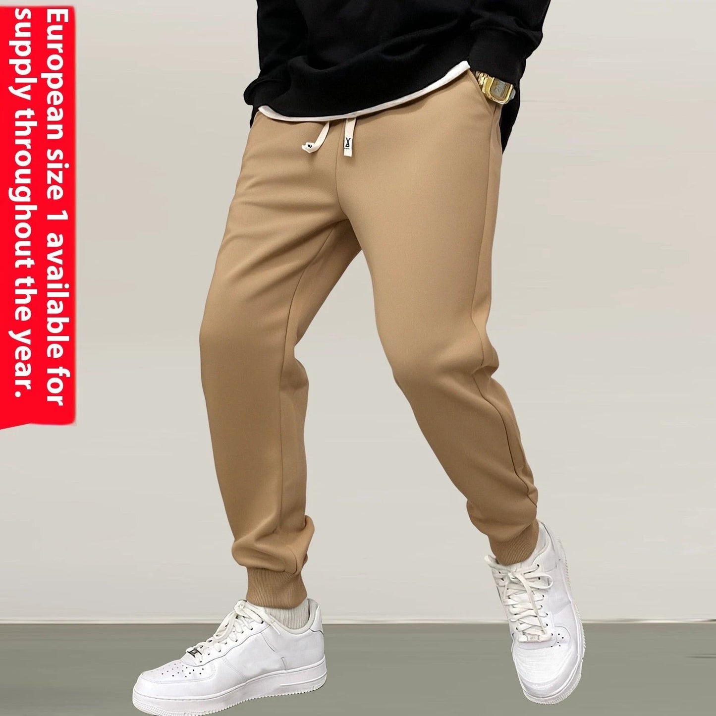 Men's Loose Ankle-tied Sweatpants by GJG Denim