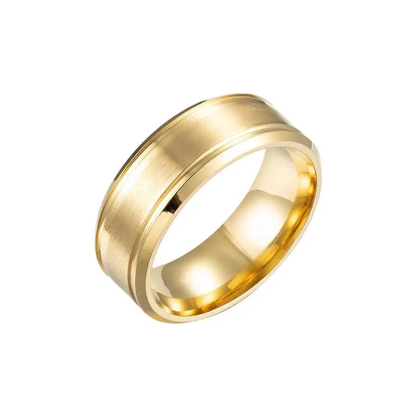 Men's Ring Black Sliver Gold 8MM by GJG Denim