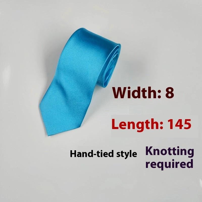 Men's 8cm Plain Suit Tie by GJG Denim