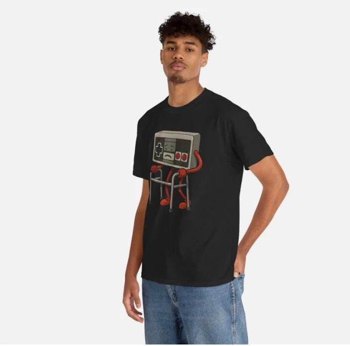 Men's Round Neck Loose Short Sleeves T-shirt by GJG Denim