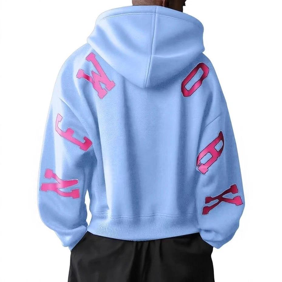 Fashion Printed Thickening All-match Long Sleeve Loose Hooded Sweater For Women by GJG Denim