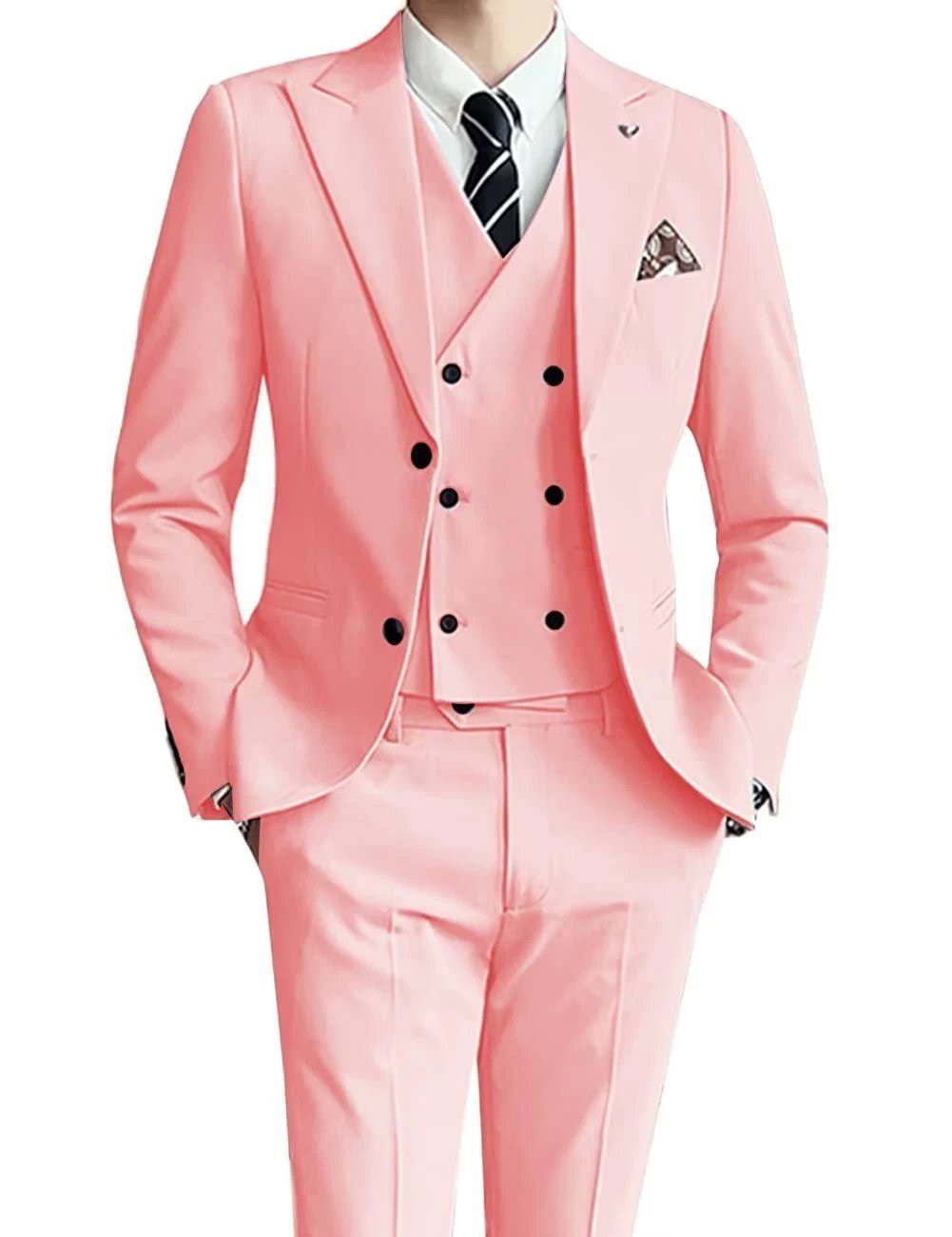 Men's Three-Piece Suit Assorted Colors by GJG Denim