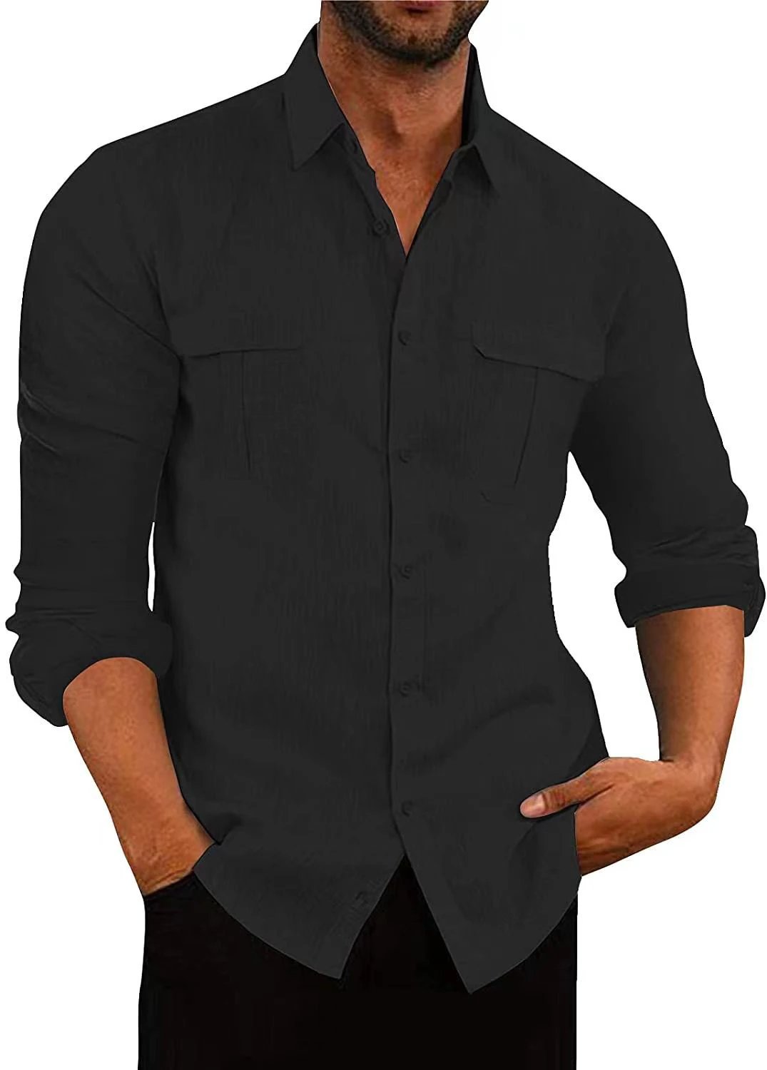 Men's Double Pocket Cotton Shirt by GJG Denim