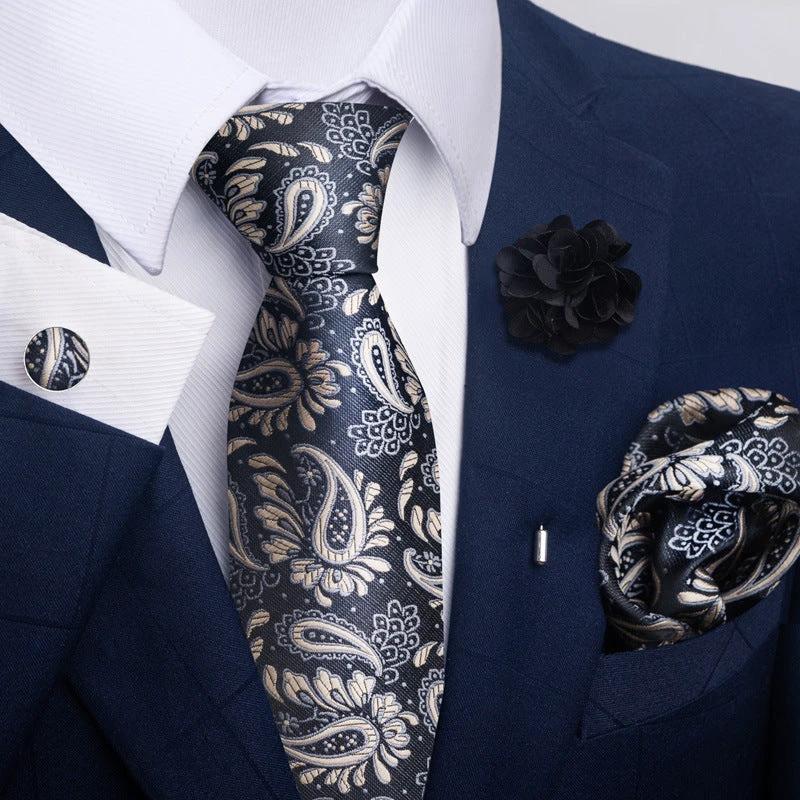 Men's Tie and Pocket Square Combo by GJG Denim