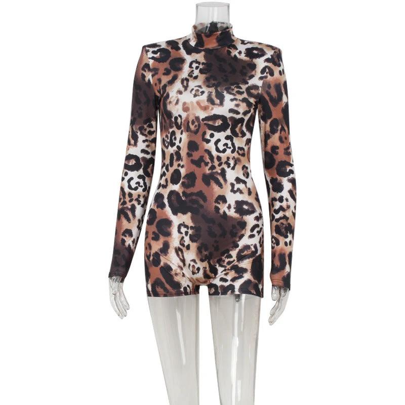 Stylish Printed Long-sleeve Slim-fit One-piece Shorts by GJG Denim
