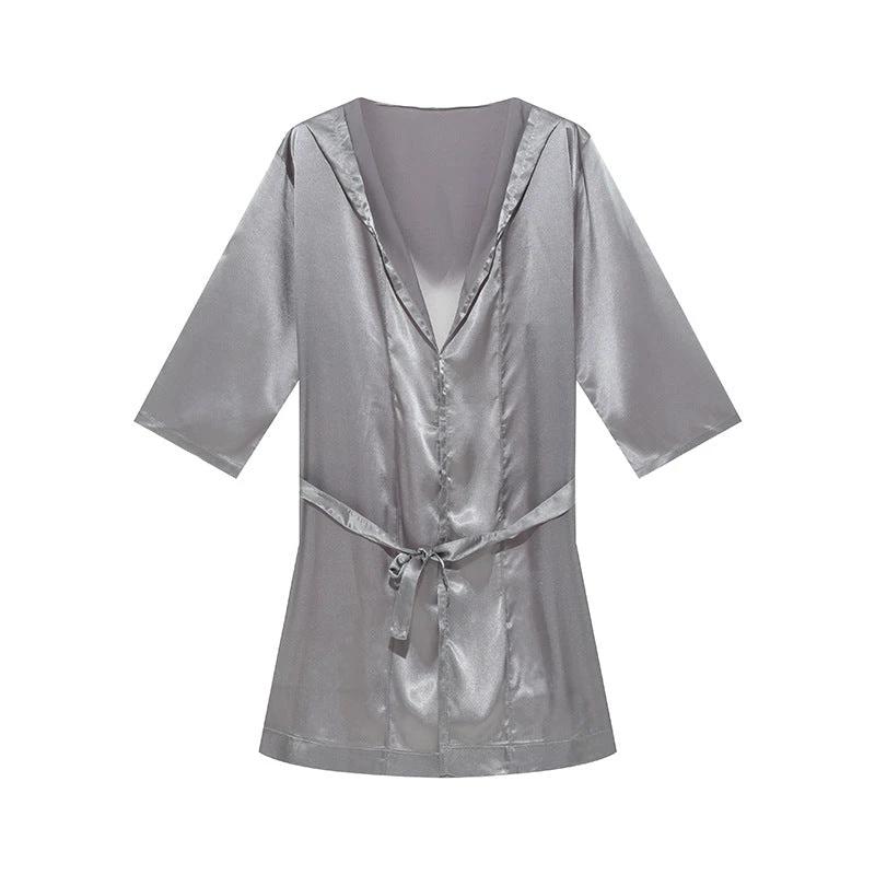 Thin Loose Short Sleeve Pajama Set by GJG Denim