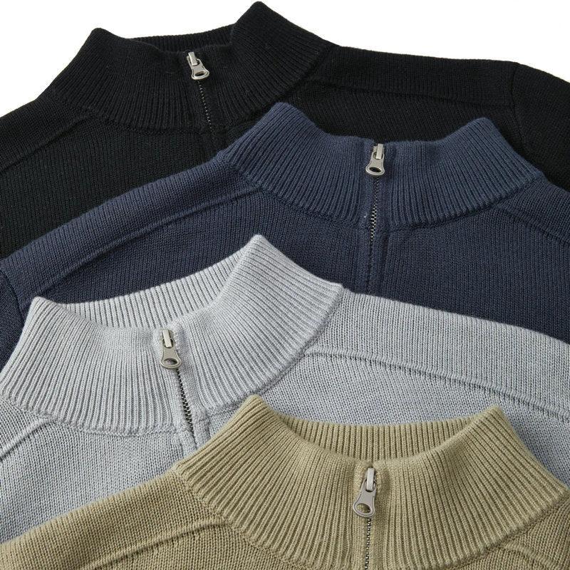 Men's Casual Thickened Wool Base Sweater by GJG Denim