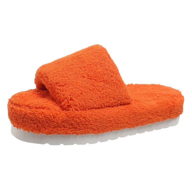 Fuzzy Slippers Women Winter House Shoes by GJG Denim