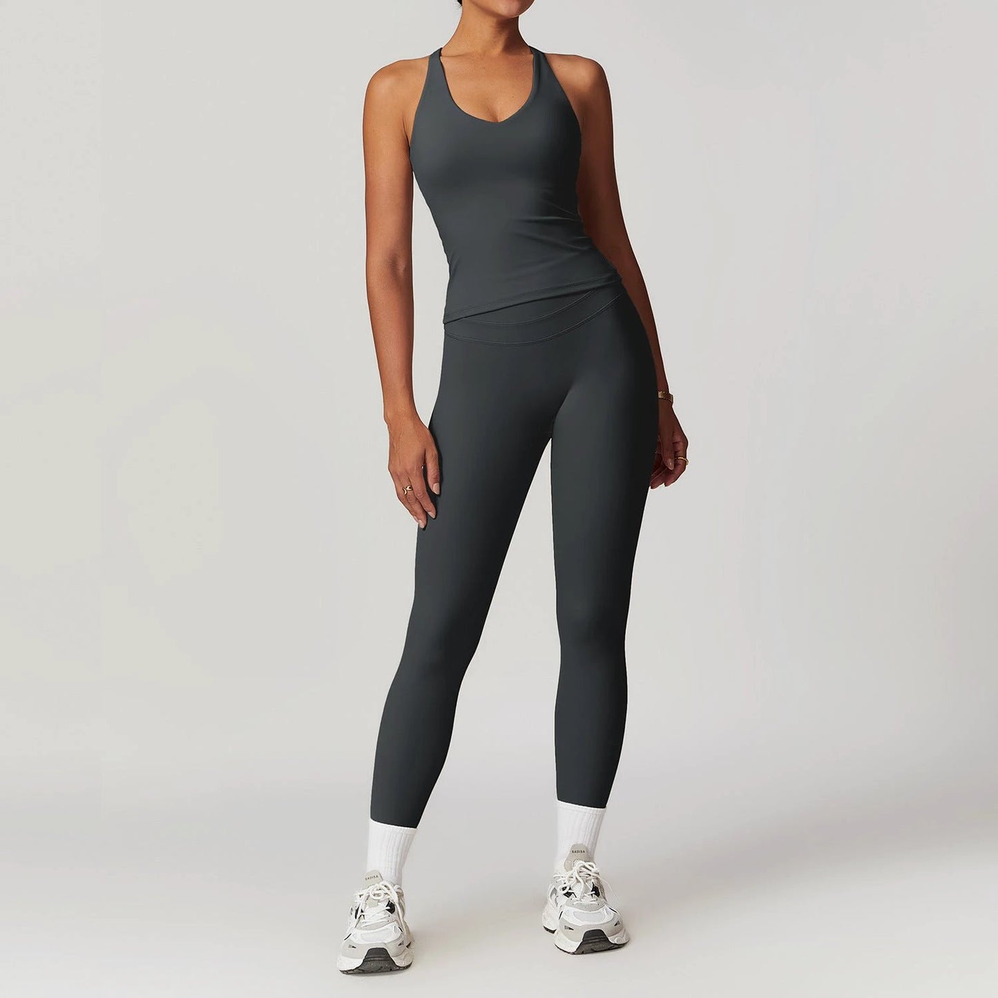 Yoga Suit Stretch High Waist Workout Clothes by GJG Denim