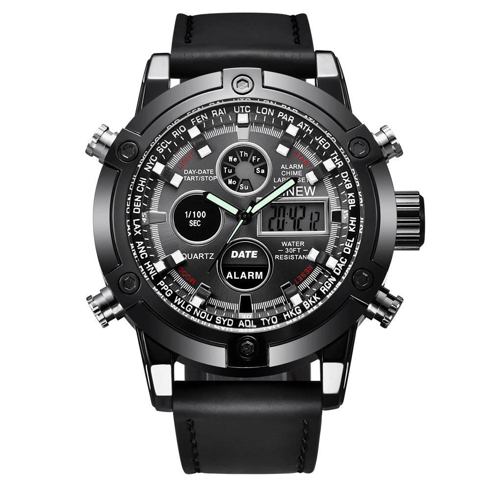 Men's Fashion Belt Multi-functional Watch by GJG Denim