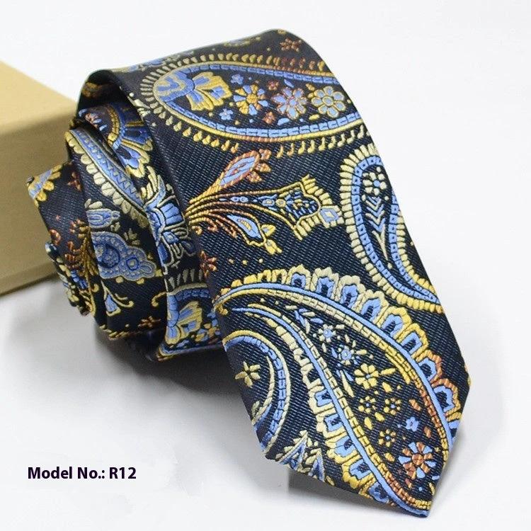 Men's Fashion Exquisite Jacquard Tie by GJG Denim