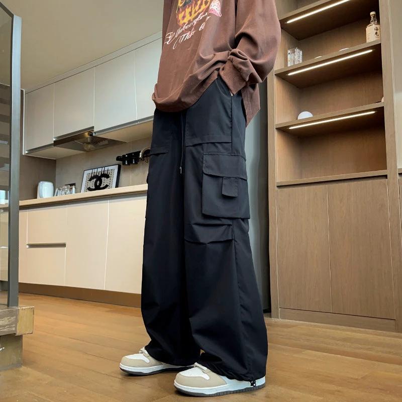 Loose Straight Casual Cargo Pants For Men by GJG Denim